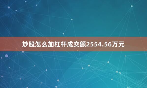 炒股怎么加杠杆成交额2554.56万元